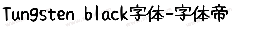 Tungsten black字体字体转换